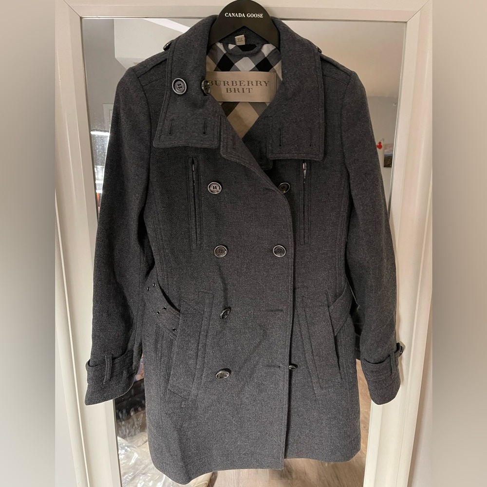Burberry Brit Wool Blend Coat US4